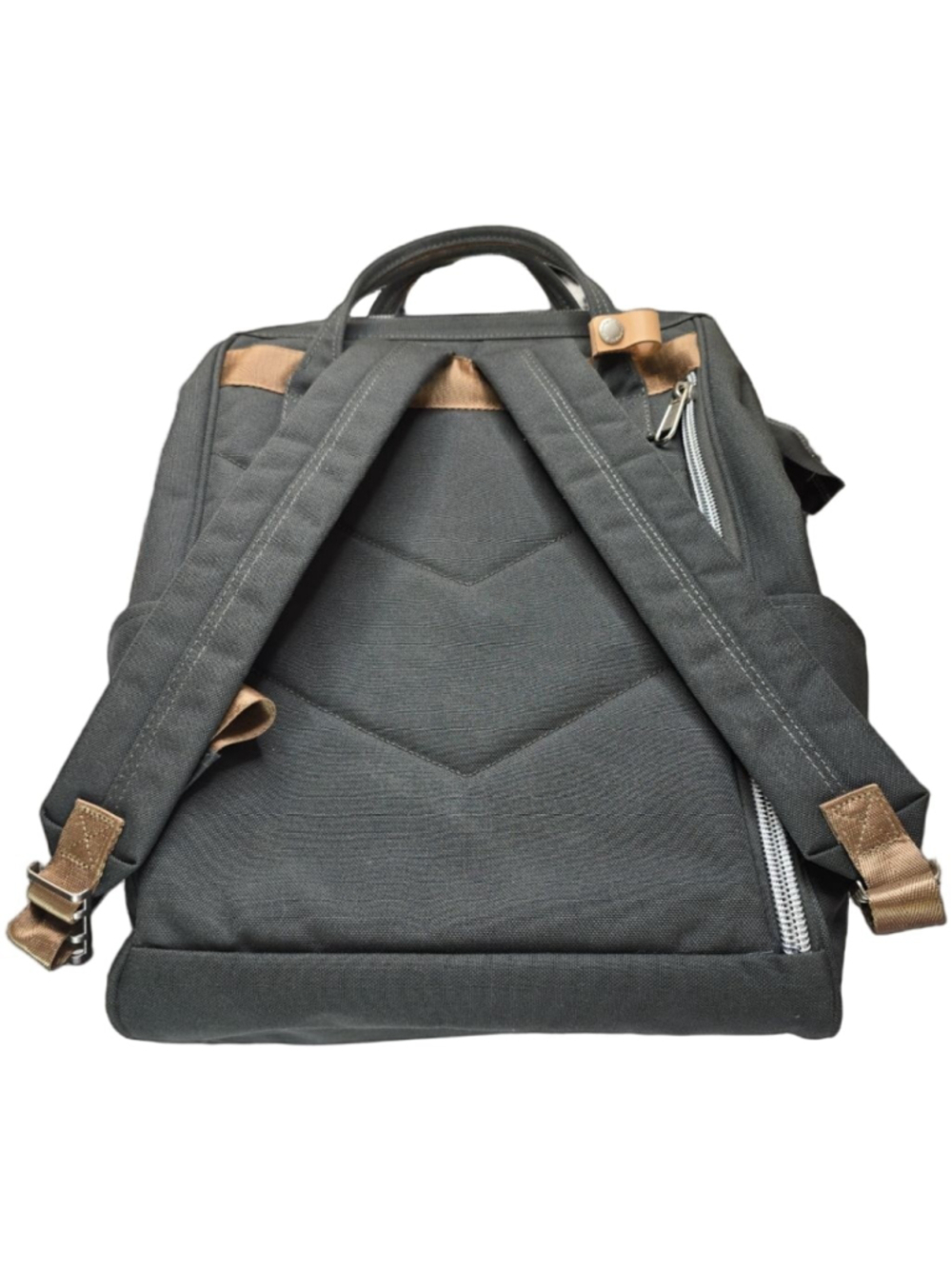 Himawari Gray Laptop Backpack Wide Opening Travel Diaper Bag School Bag - Picture 4 of 16